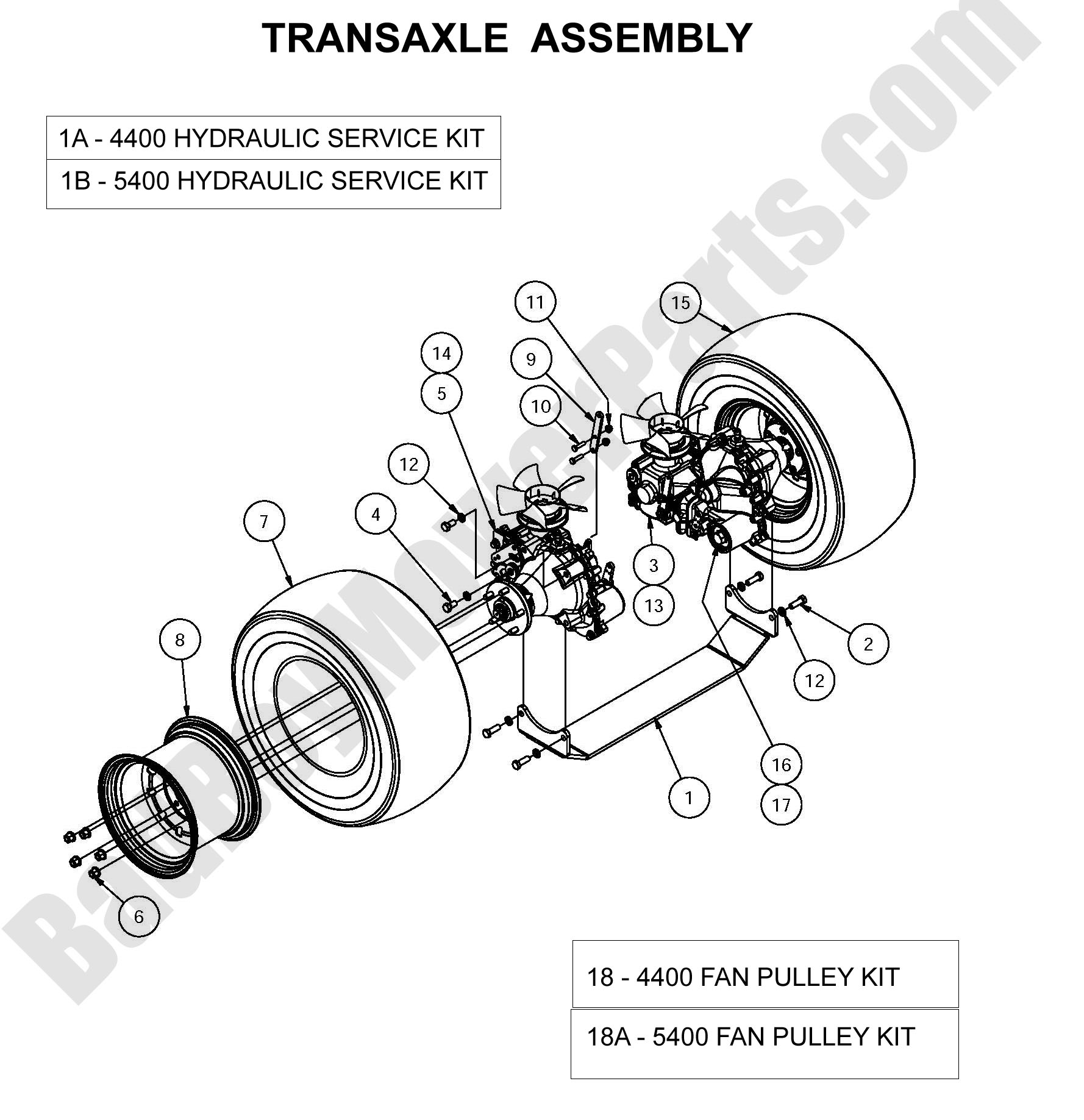 1382 - Bad Boy Mower Parts Lookup > 2016 > Outlaw & Outlaw Extreme > Transaxle Assembly